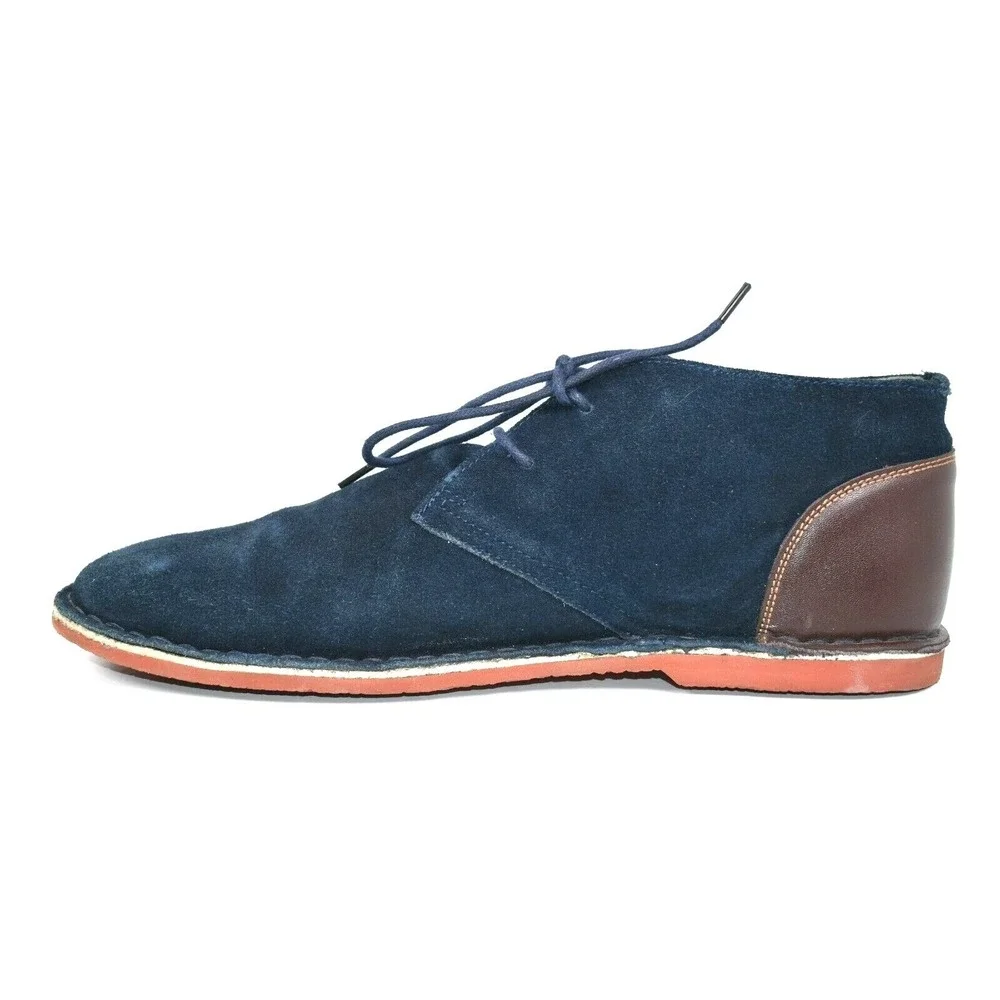 Joseph Abboud Collection Men's Blue Suede Leather Chukka Boots Size 11